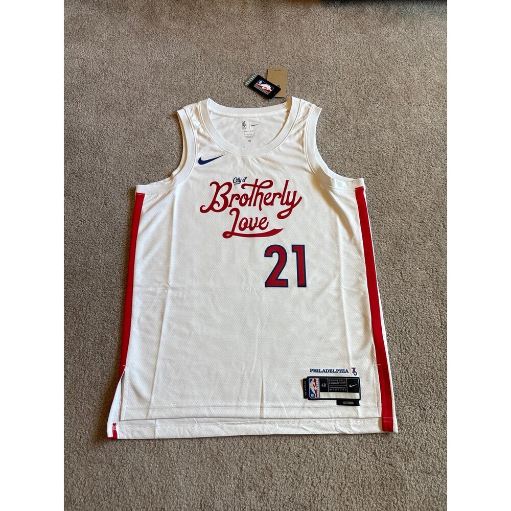 Joel Embiid Philadelphia 76ers Nike Men’s Basketball Jersey Size Large